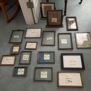 Lot of 17 Vintage Wood Photo Frames